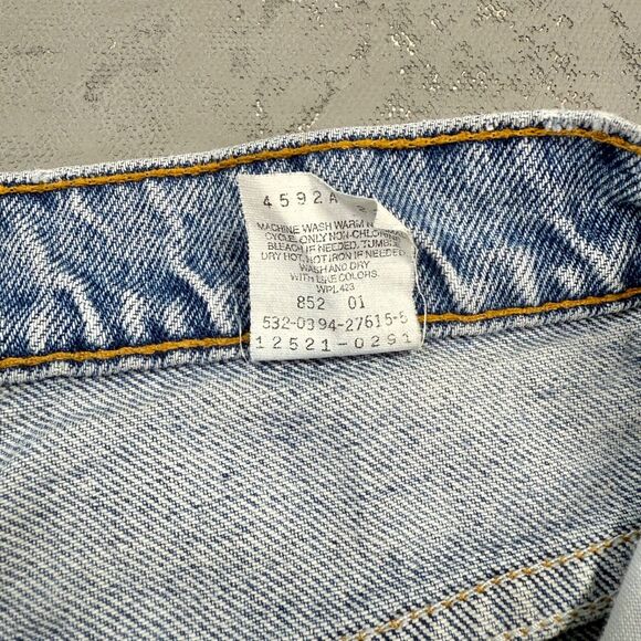 Vintage 1994 Levi's 521 Tapered Fit Red Tab Jeans MADE IN USA Fit 24 x 27 - Picture 7 of 8